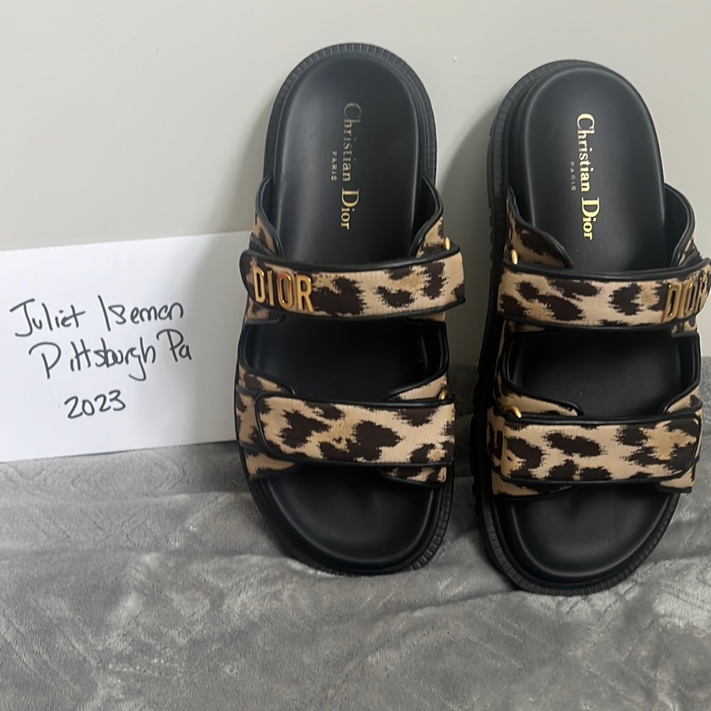 Christian Dior leopard sandals